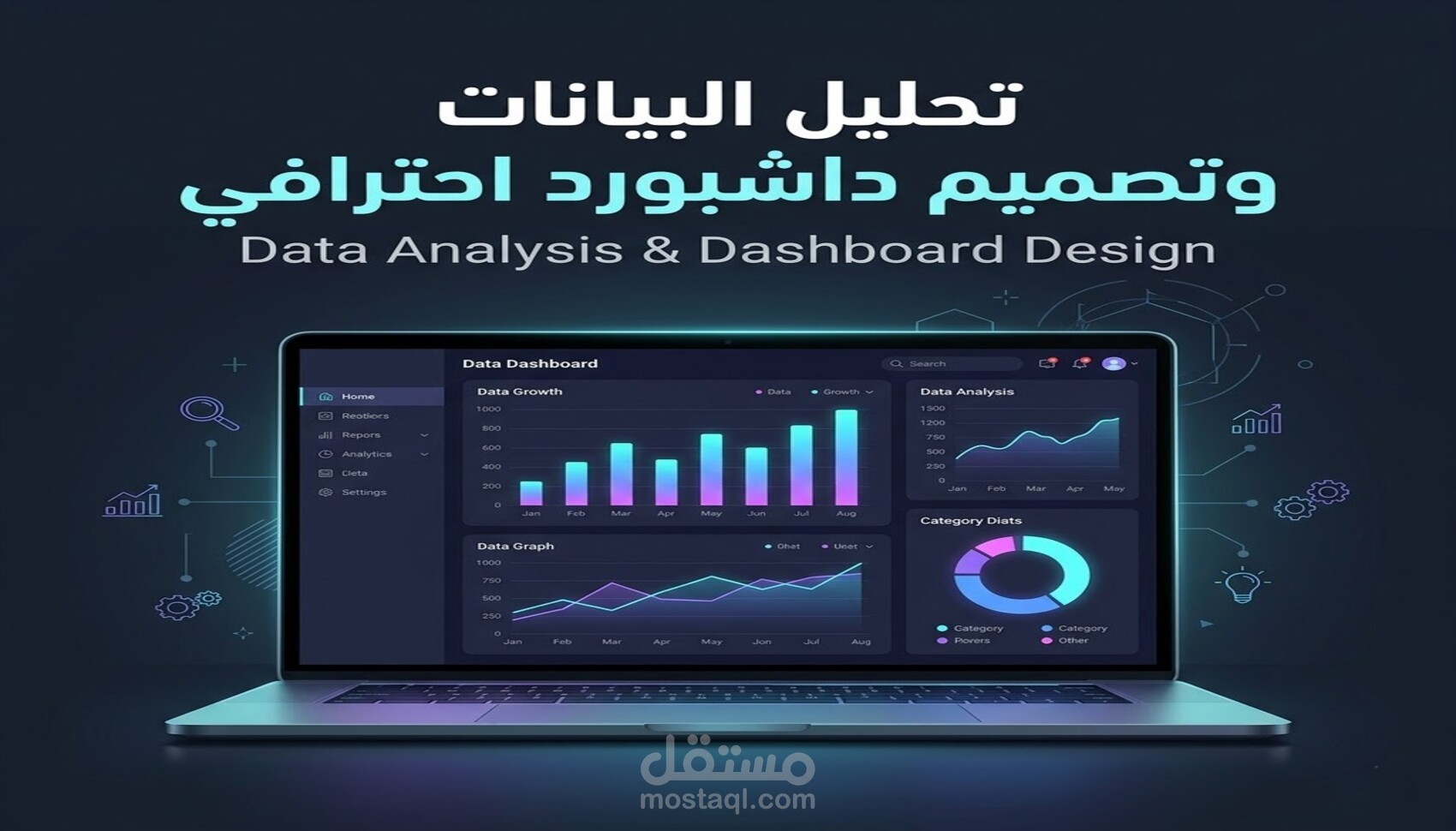 حوّل بياناتك إلى قرارات ذكية أقدم لك تصميم Dashboard تفاعلي احترافي باستخدام Microsoft Power BI يساعدك تفهم بياناتك بسهولة وتستخرج منها Insights قوية.