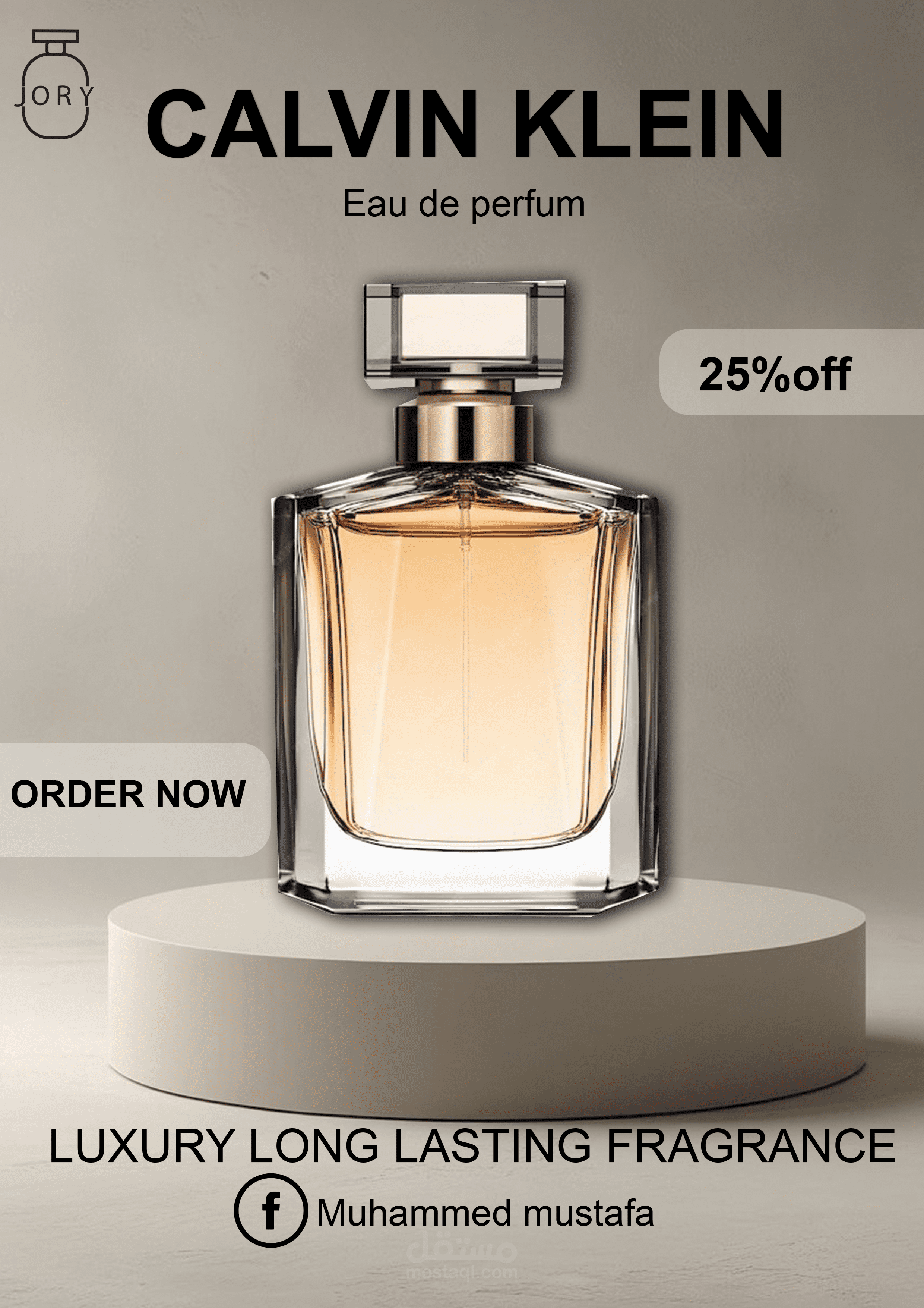 Luxury perfume flyer design