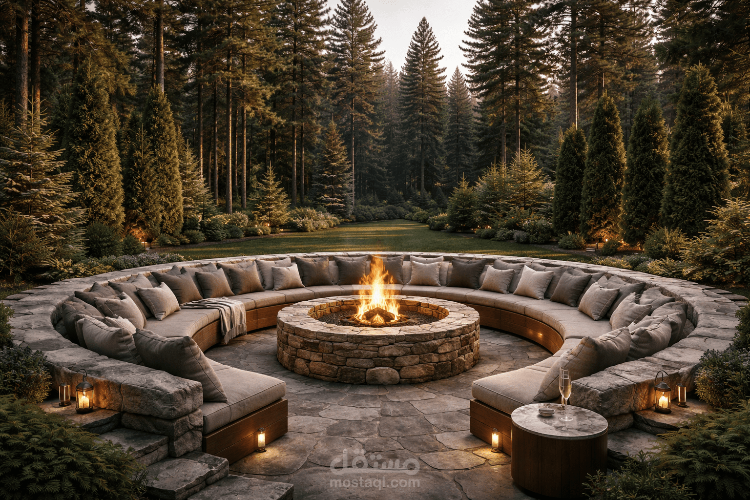 تصميم وإظهار معماري خارجي (Luxury Landscape) لفلل وقصور مودرن