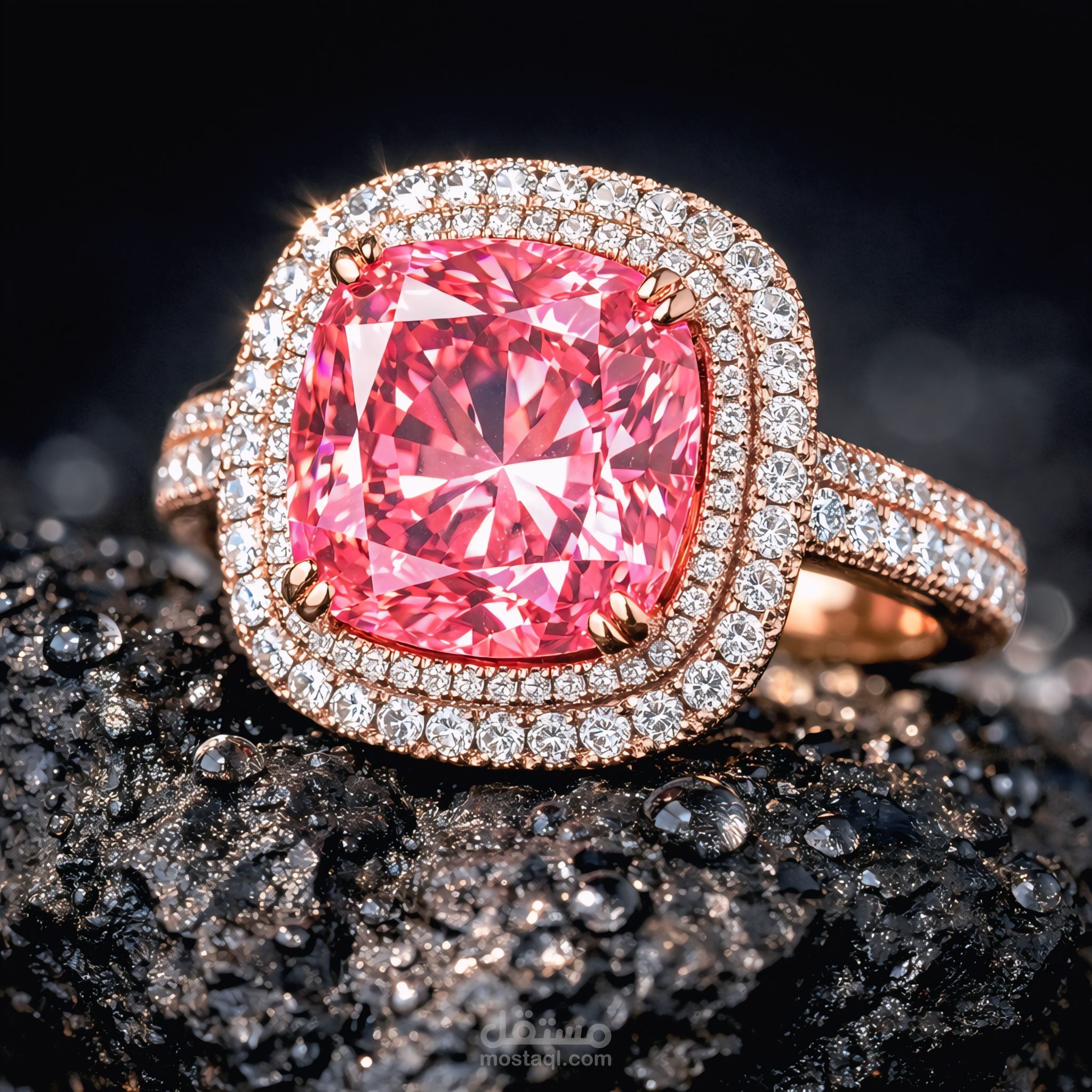 تصميم وإخراج مجوهرات فاخرة بدقة عالية (3D Jewelry Rendering) | High-End Jewelry Design