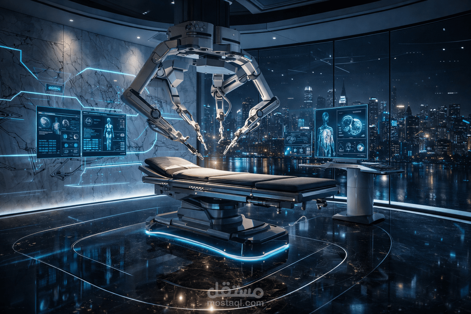 تصميم داخلي مستقبلي للمراكز الطبية والعيادات الذكية | Futuristic Medical & Healthcare Interior Design (Wateen Tech)