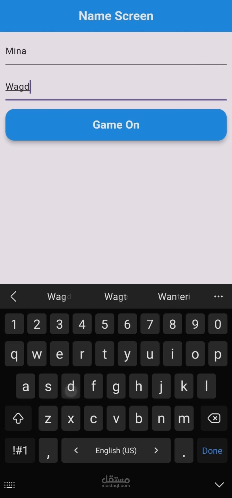 تطبيق XO بسيط