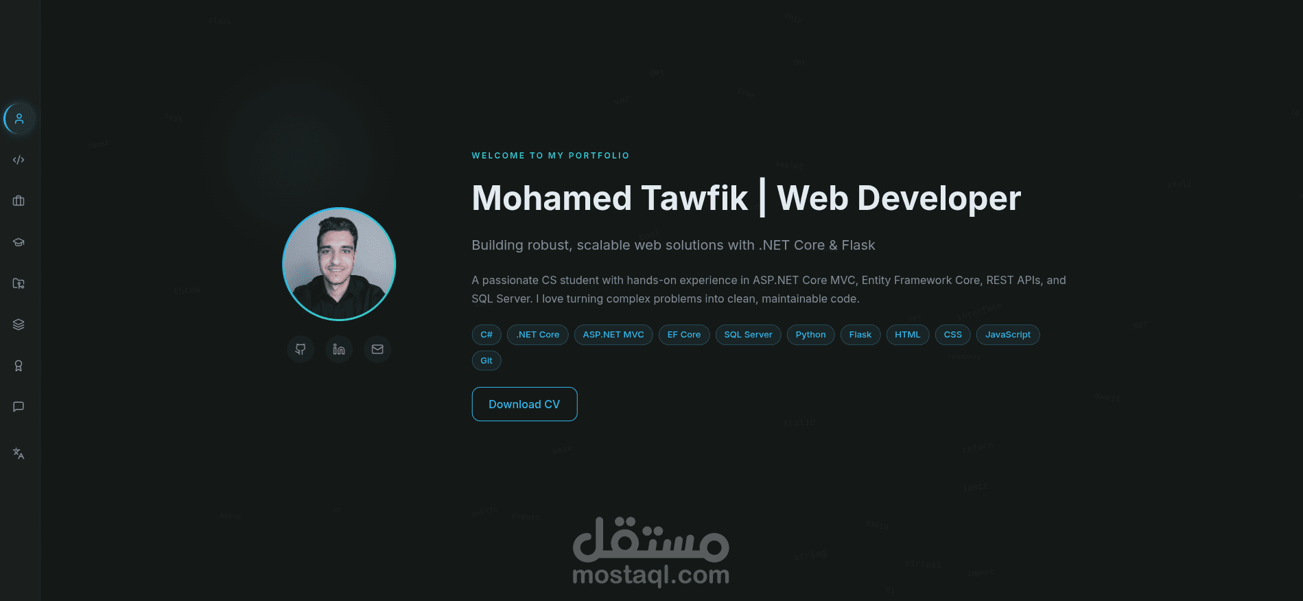 ٍSelf Portfolio using React
