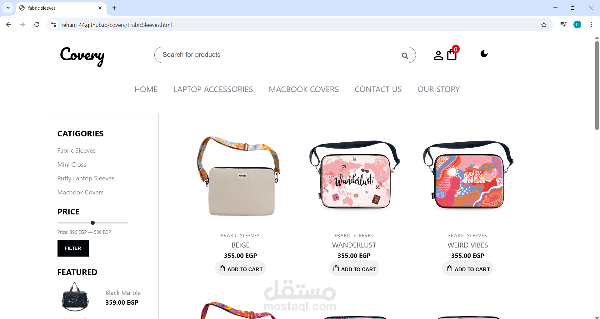 Coveey E-commerce Web Simulation