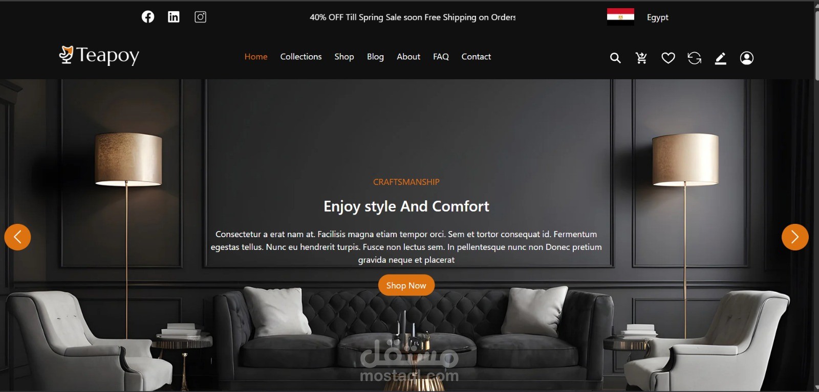 Decor Products Website - React