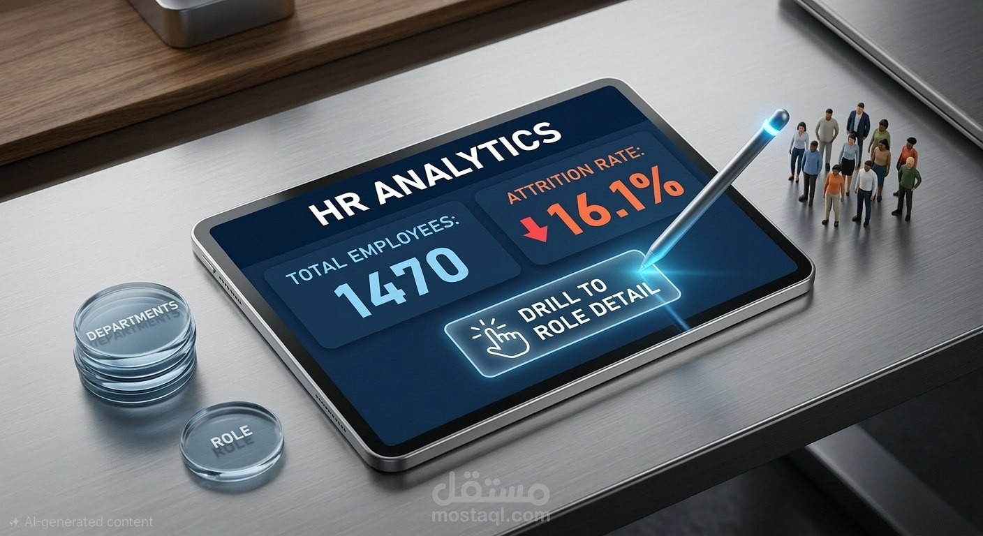 لوحة تحكم تفاعلية لتحليل بيانات الموارد البشرية