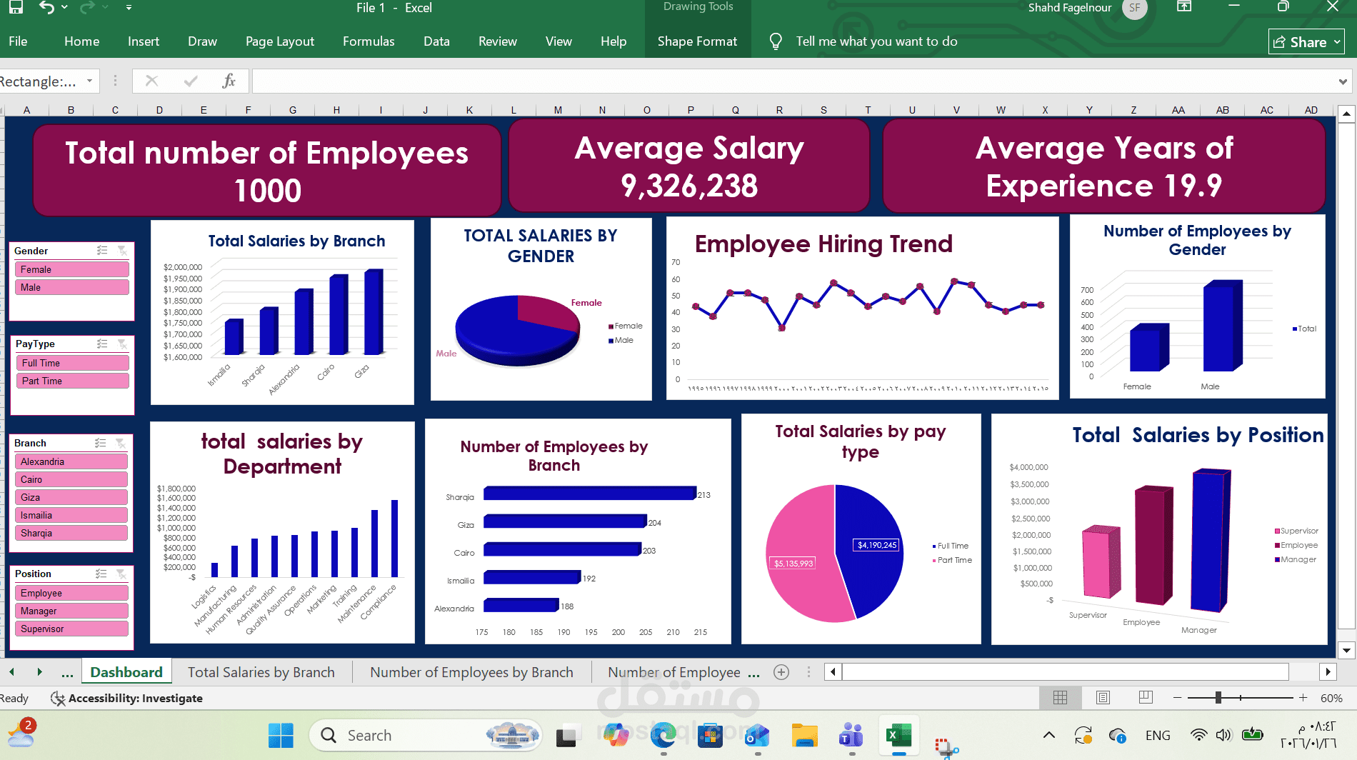 Interactive HR Analytics Dashboard – Dynamic Insights with Excel