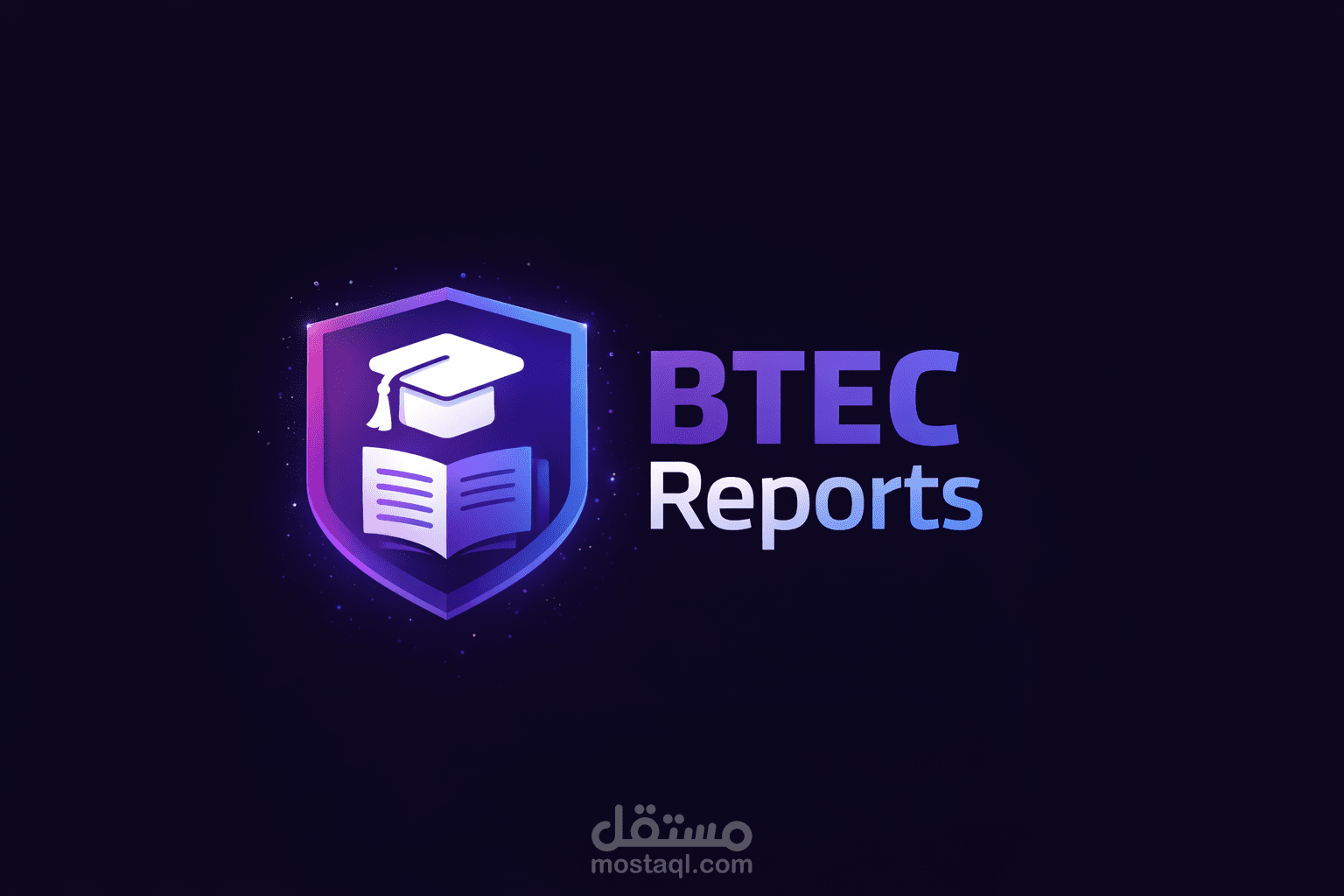 تصميم شعار أكاديمي لموقع تقارير BTEC هذا العمل يندرج ضمن تصميم الهوية البصرية، حيث يهدف إلى ابتكار شعار يعكس الطابع التعليمي والاحترافي للموقع.