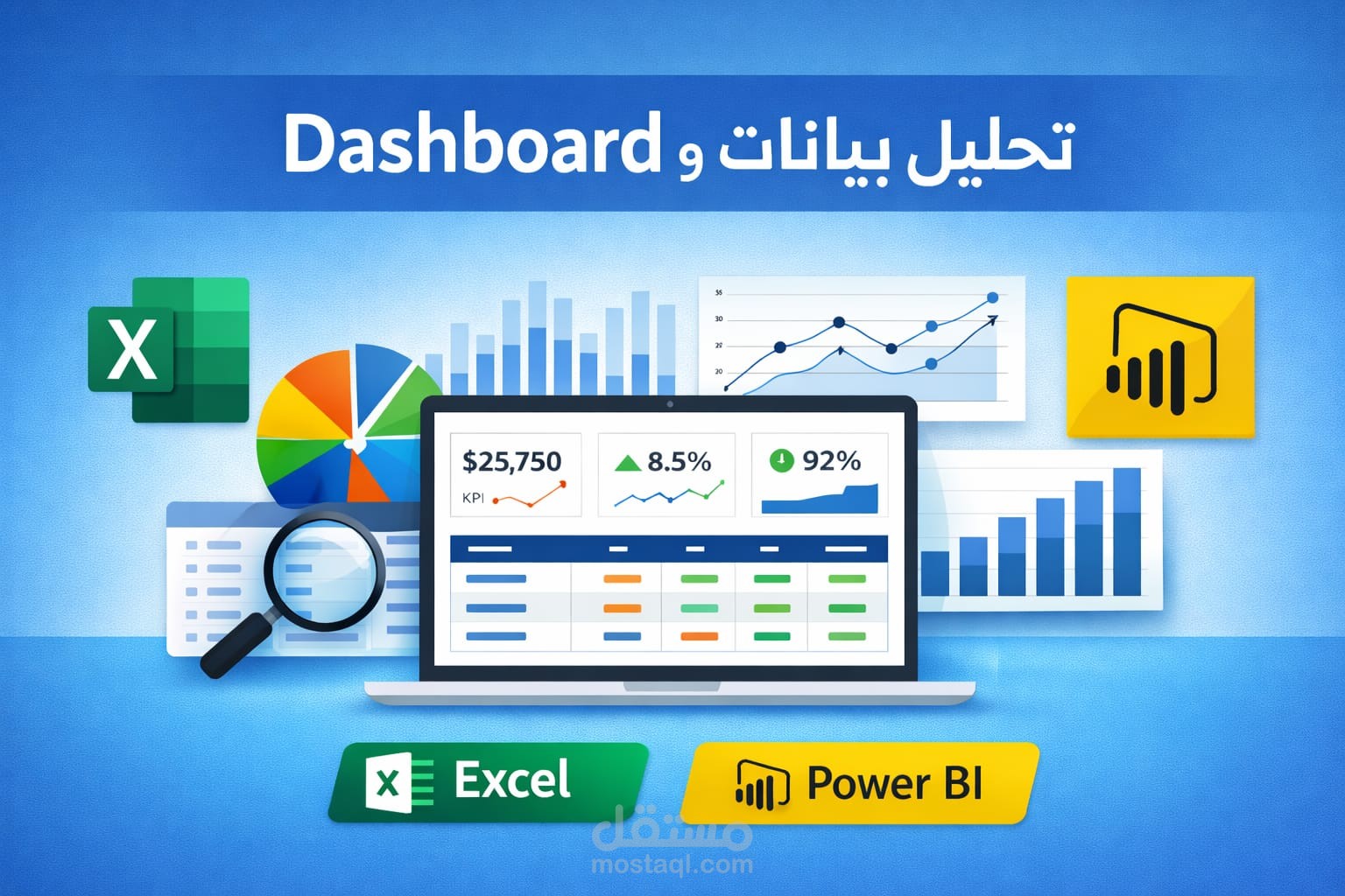 استخراج وتنظيف وتحليل بيانات باستخدام Power Bi