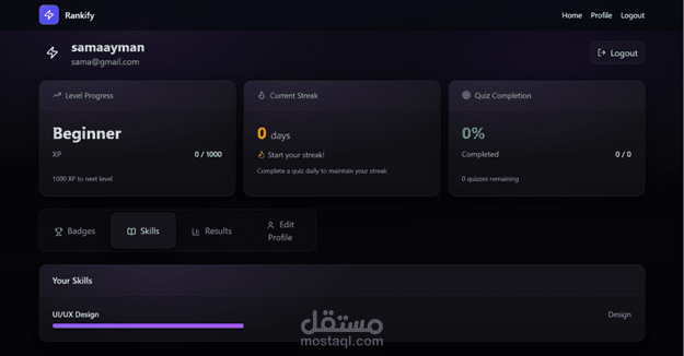 skill assessment and badge system