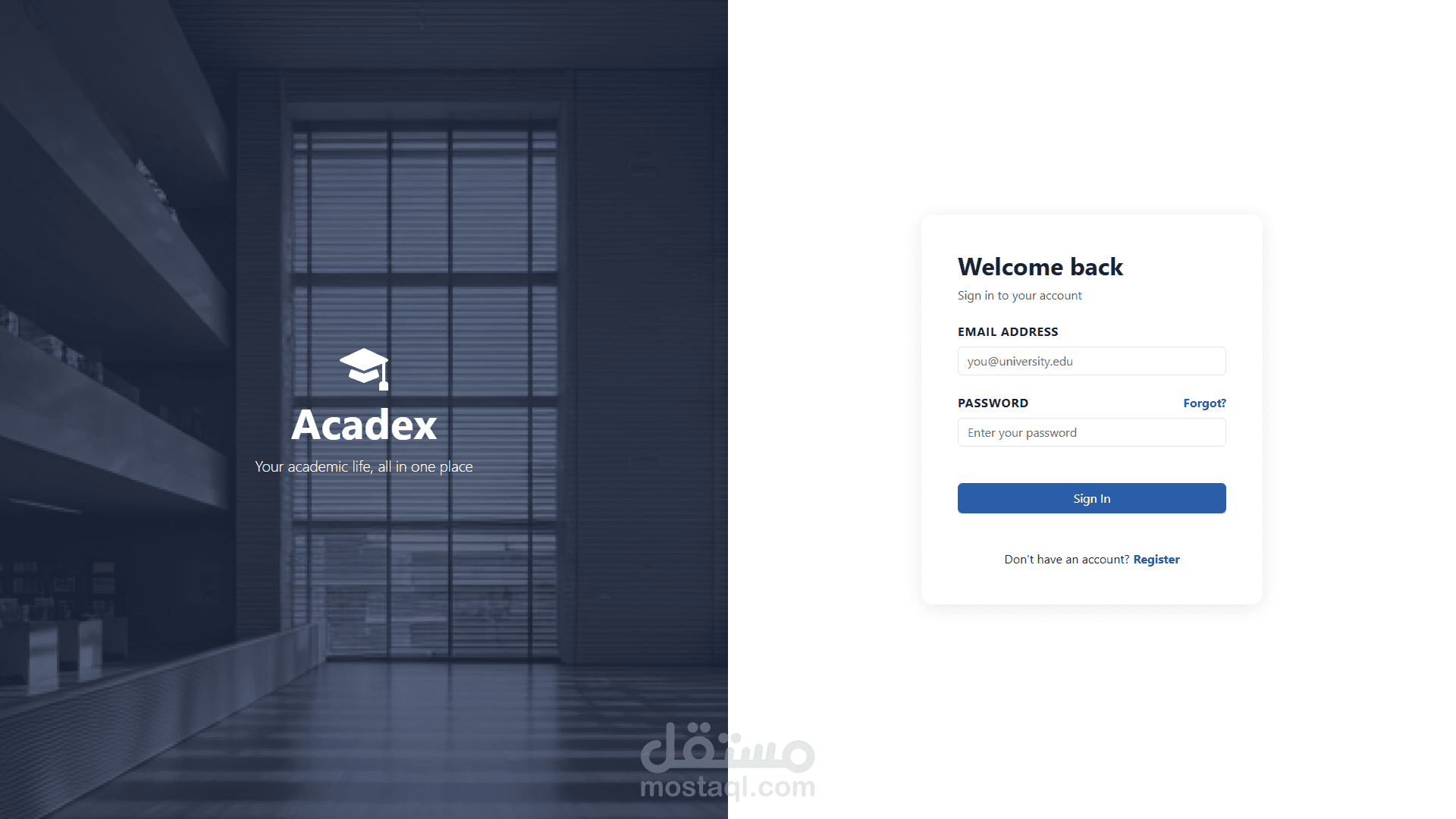 Login & Registeration authentication pages