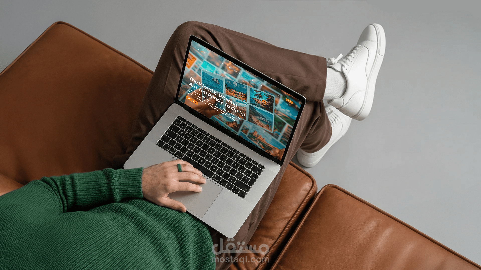 تصميم صفحة هبوط (Landing Page) واجهة موقع لشركة سياحة (موبايل وتابلت وويب)