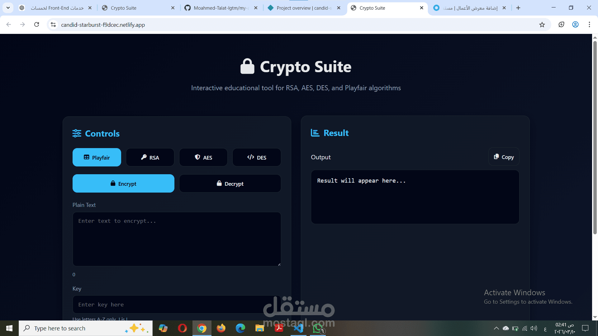 لوحة تحكم تفاعلية (Dashboard) بتقنية React