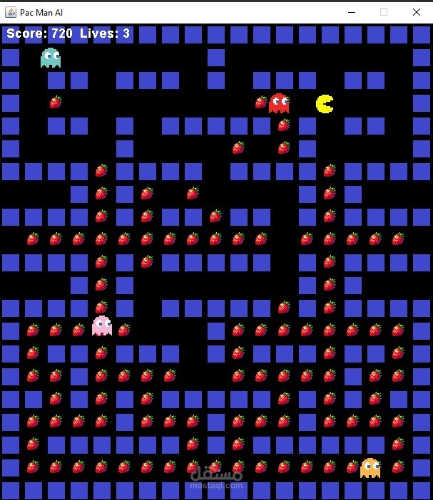 لعبه Pac-Man باستخدام الذكاء الاصطناعي