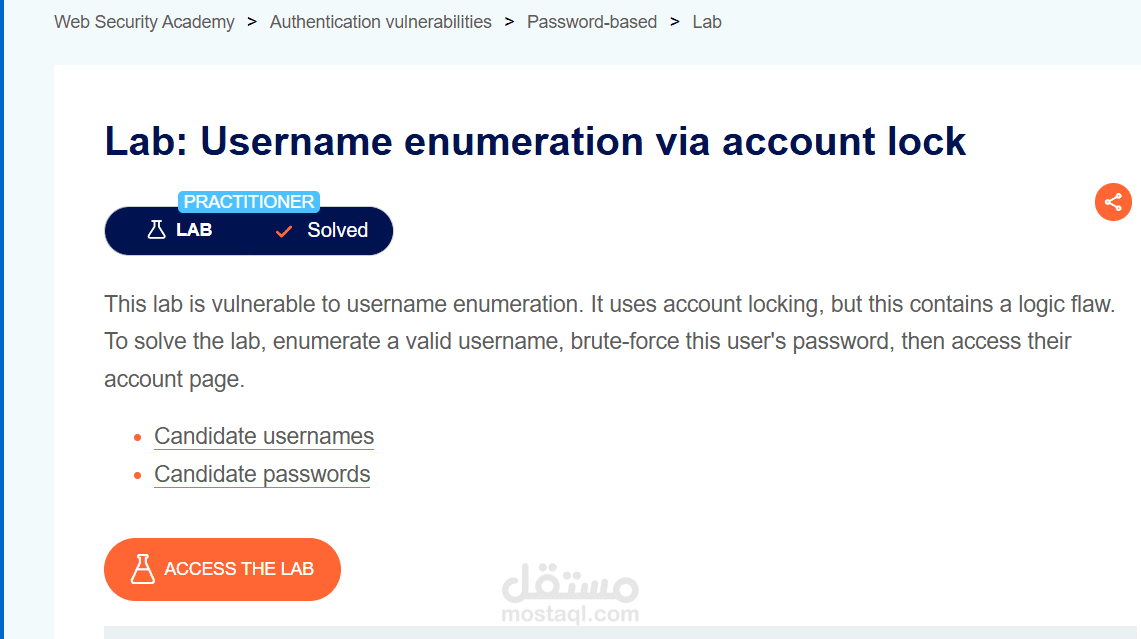 Username enumeration via account lock