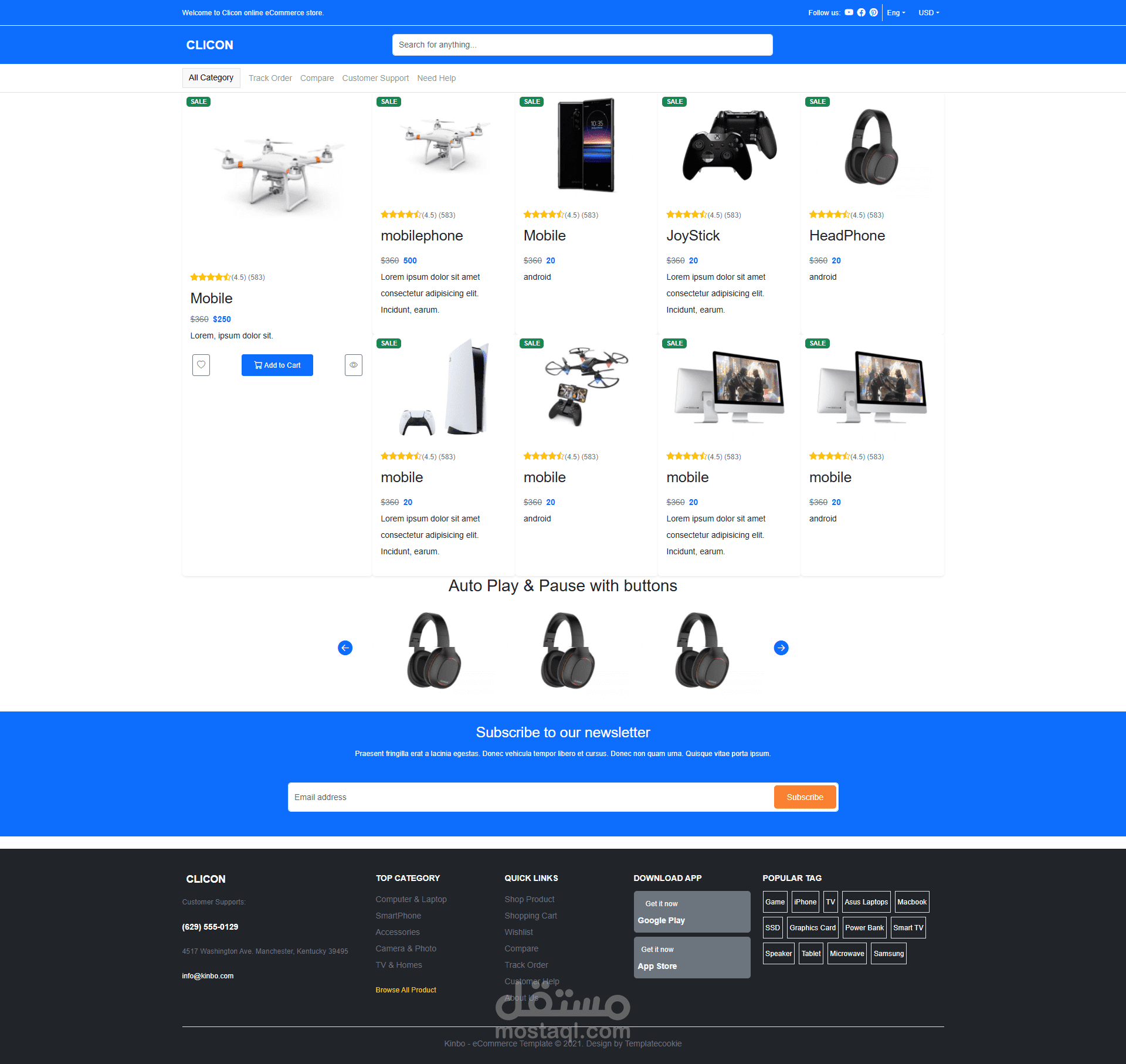 Simple React E-Commerce Foundation App (React + Node.js + Express + MongoDB)