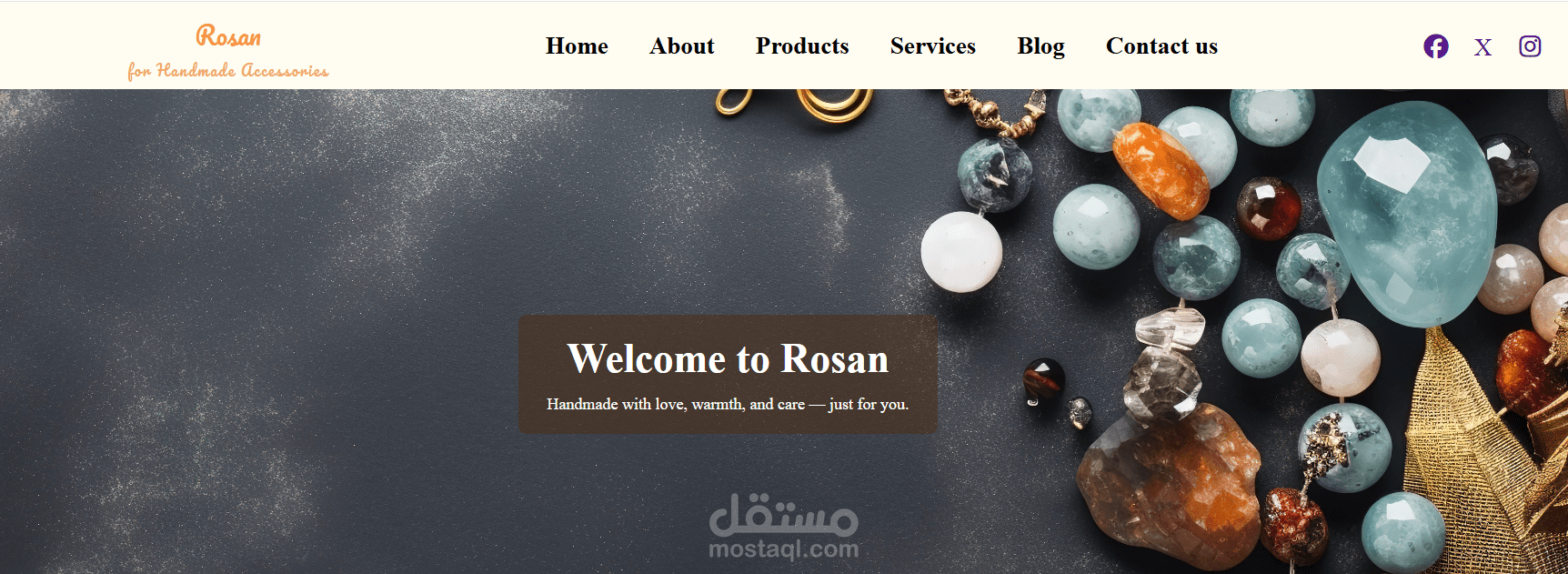 Rosan – قالب موقع تجارة إلكترونية للمنتجات اليدوية (Front-End Template)