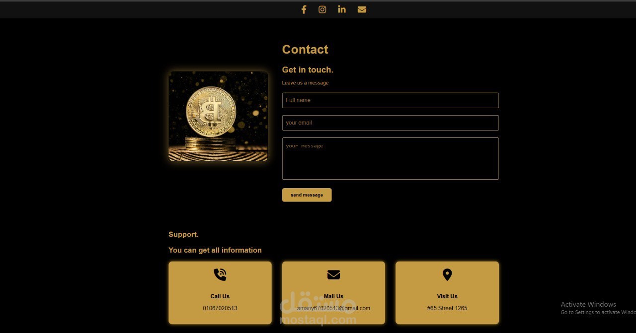 Contact Page for Medical Website