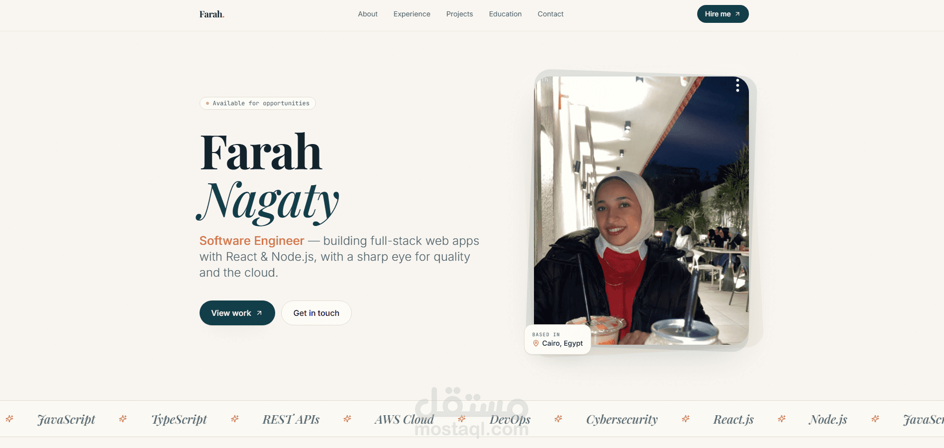 تصميم وتطوير Portfolio احترافي لعرض الأعمال والخبرات