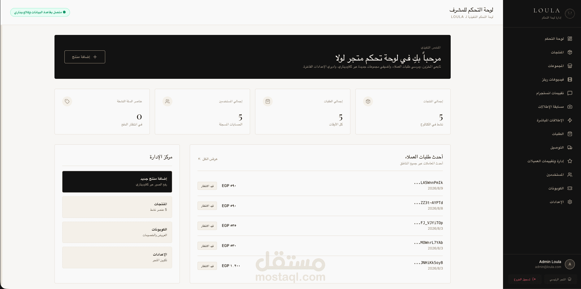 Loula Store – Modern E-Commerce Experience
