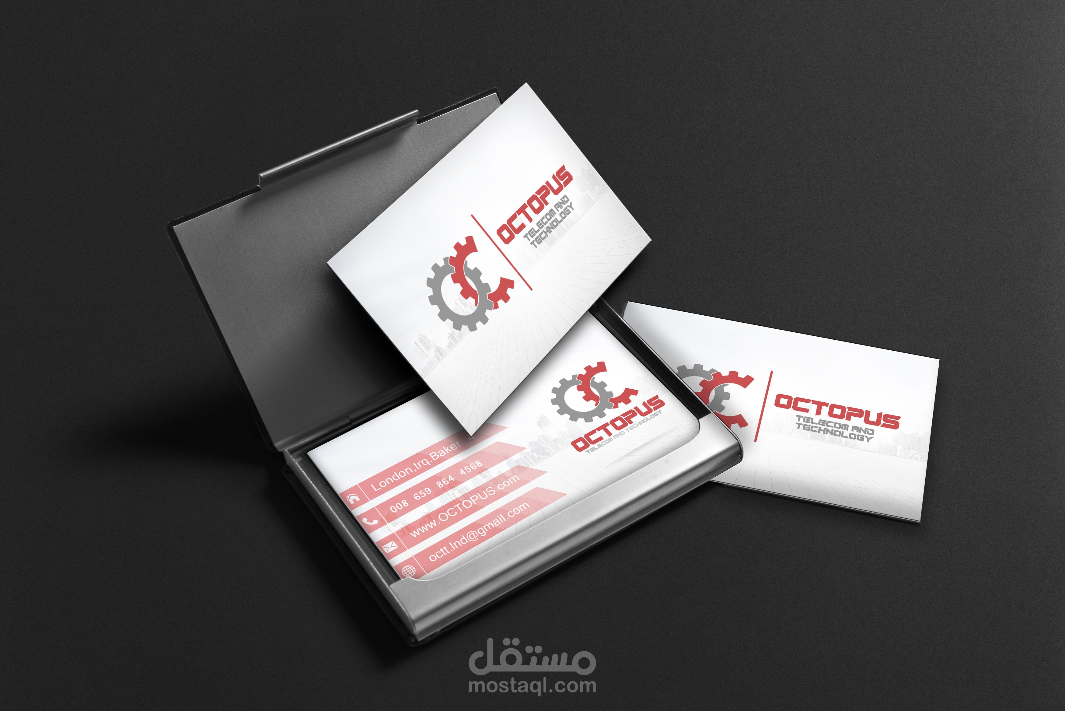 business card for Octopus company