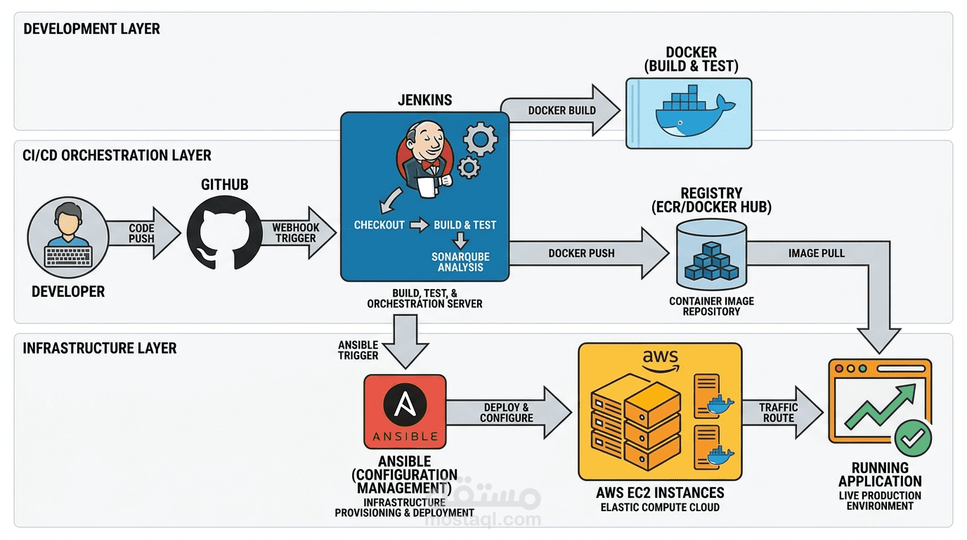 CI/CD Pipeline — Jenkins, Docker, Ansible, AWS EC2