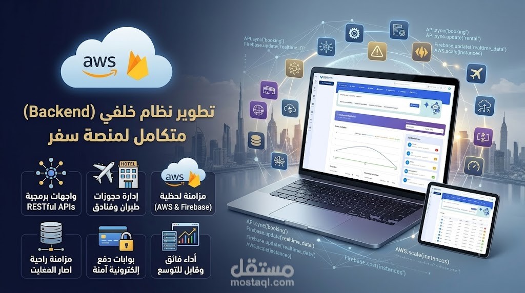 تطوير نظام احترافي لحجوزات السفر وإدارة الرحلات (Backend)