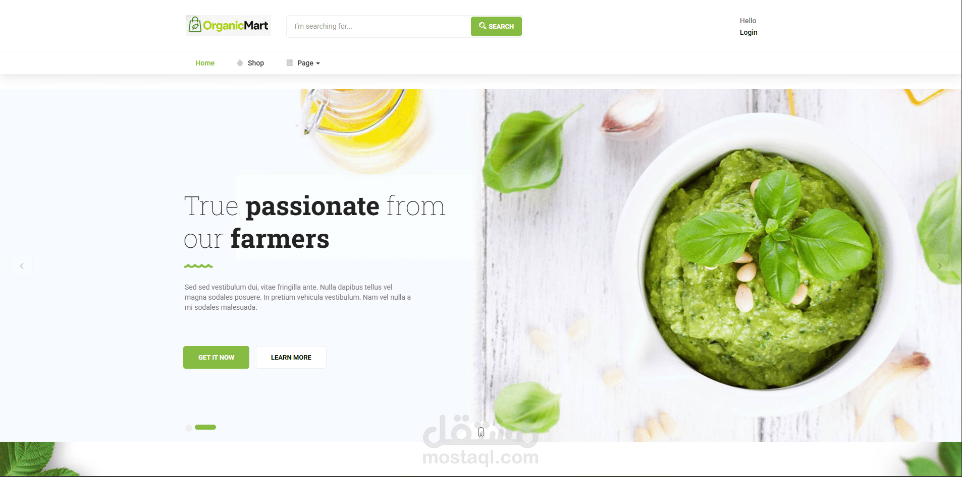 Organic Mart – متجر للأغذية والمنتجات الطبيعية