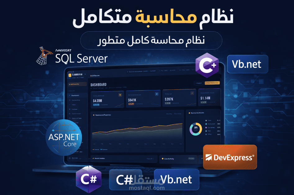 نظام محاسبة متكامل ومتطور لإدارة الشركات والمبيعات والمخزون