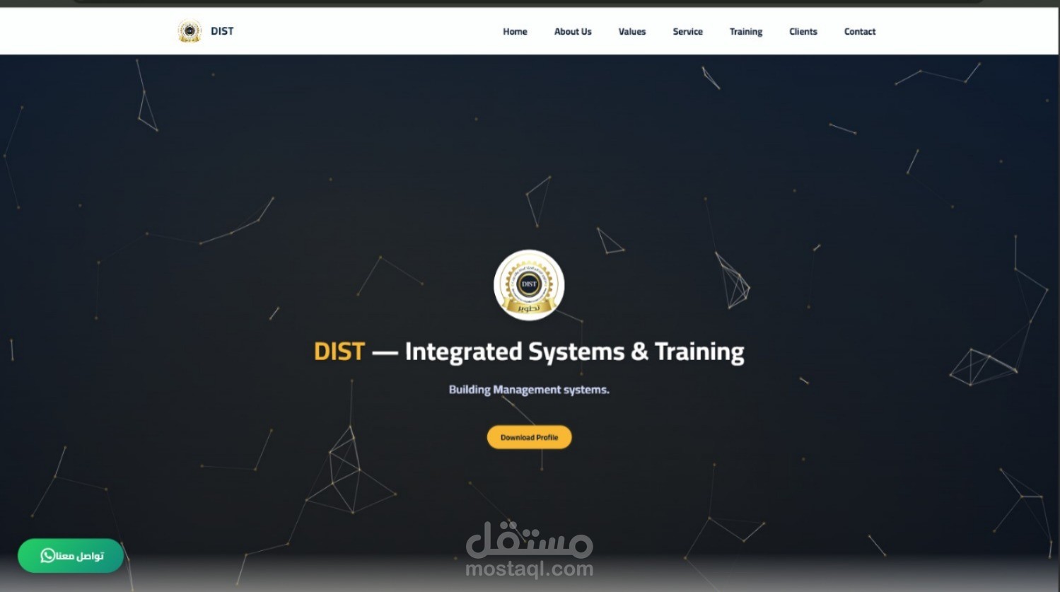 تصميم وتطوير موقع شركة Dist Egypt المتخصصة في خدمات الجودة والاستشارات