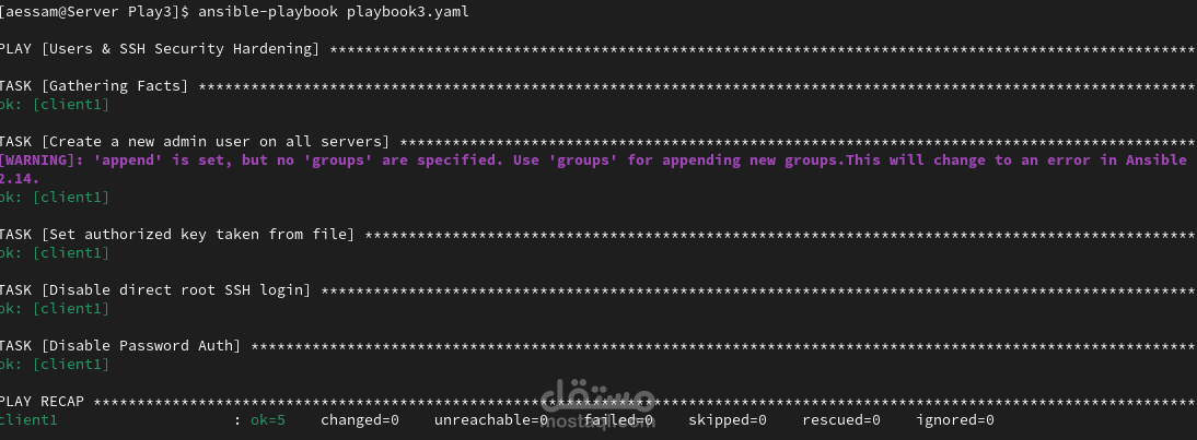 Server Hardening & SSH Security Automation using Ansible