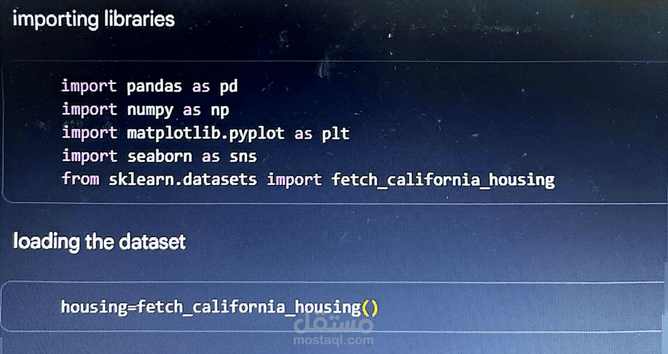data analysis and ML using python