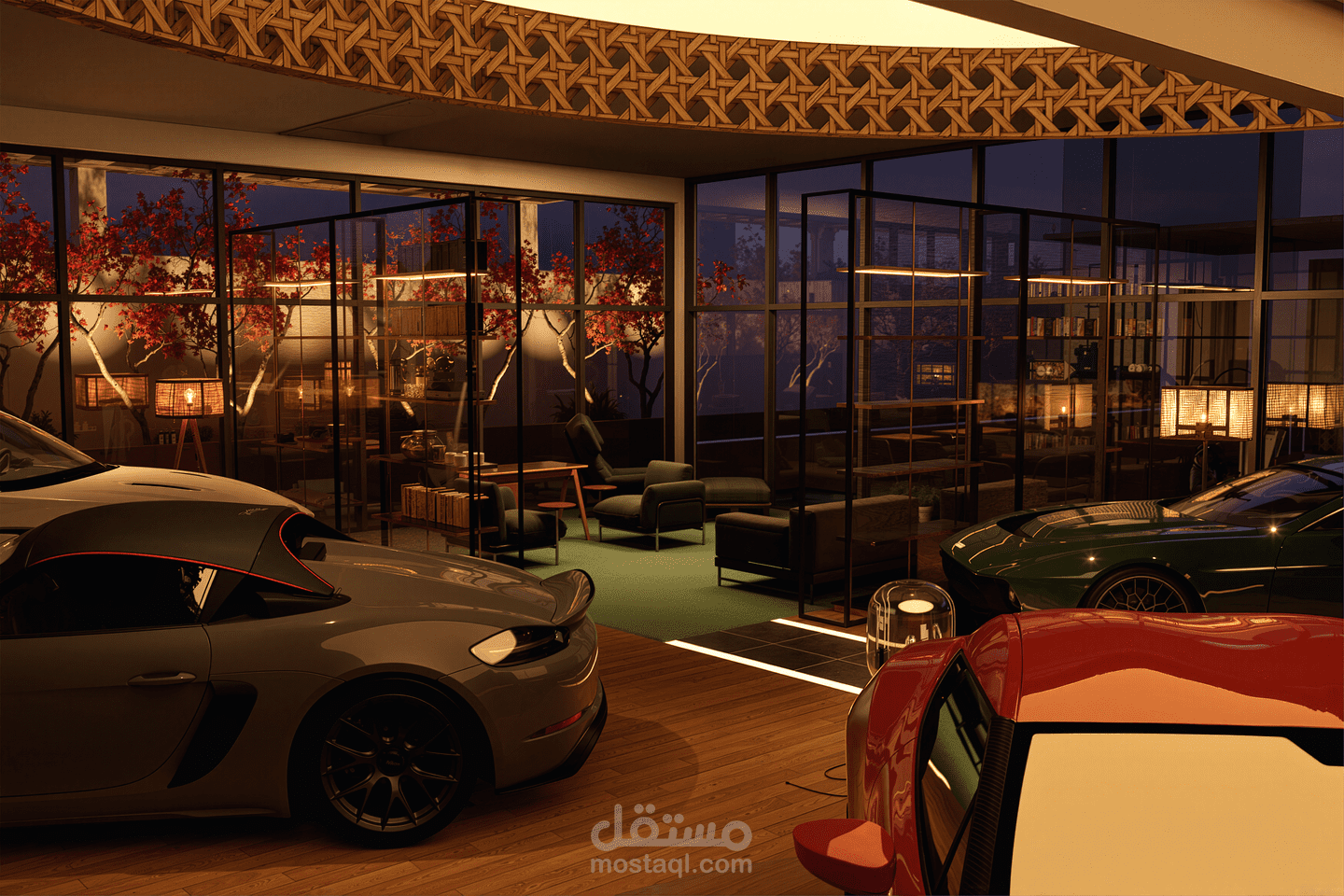 Private car gallery/office