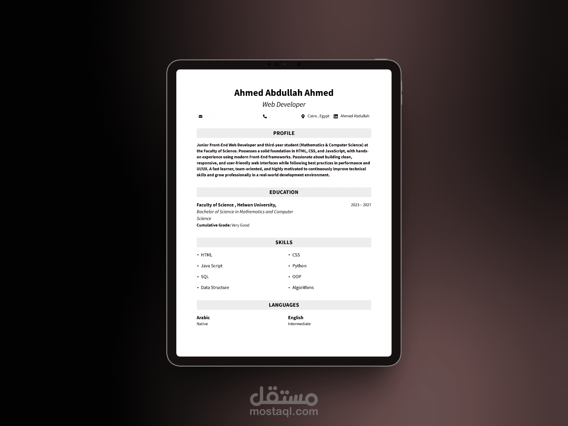 تطوير وصياغة سير ذاتية احترافية (ATS-Compliant) لقطاعات تقنية وإدارية متنوعة