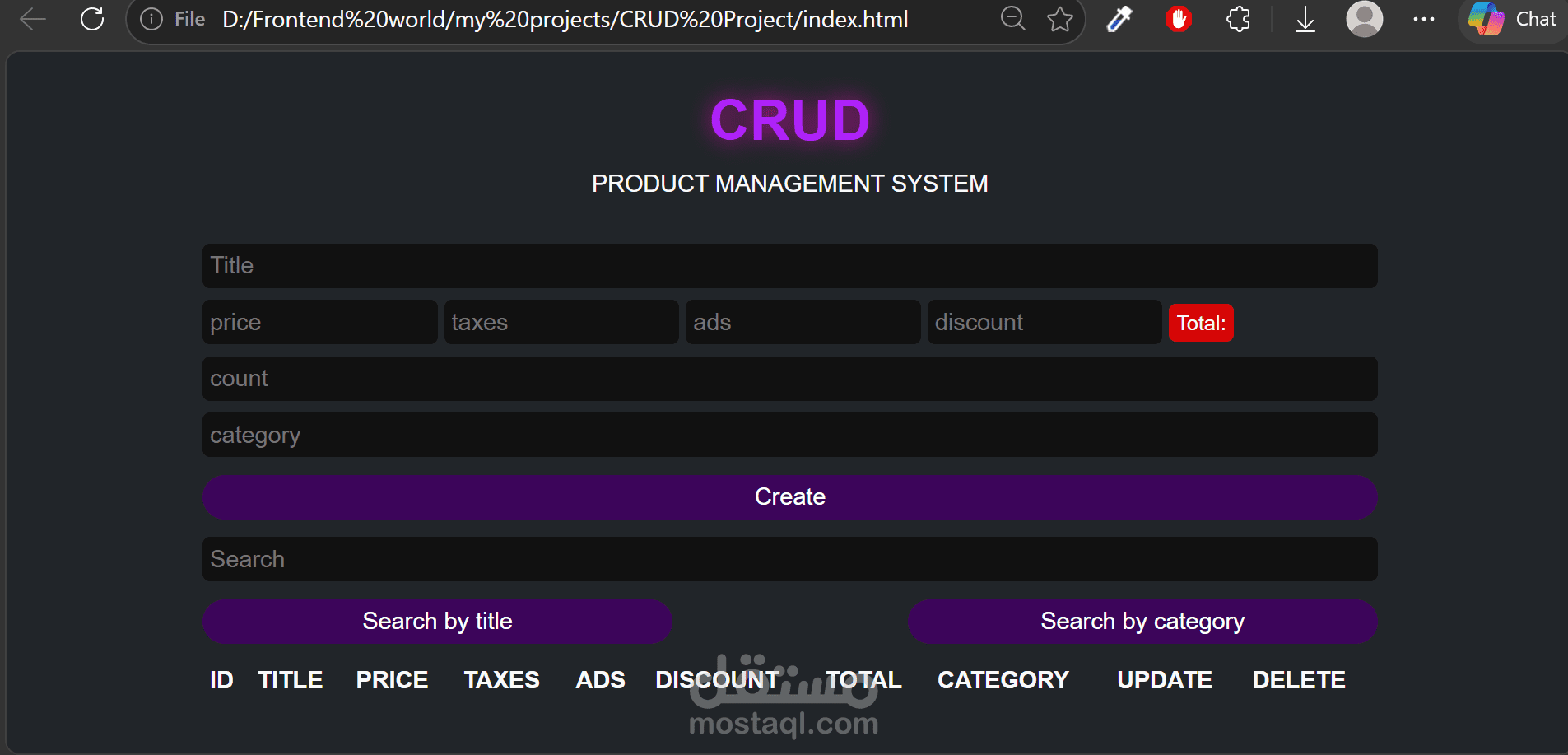 Crud Operation