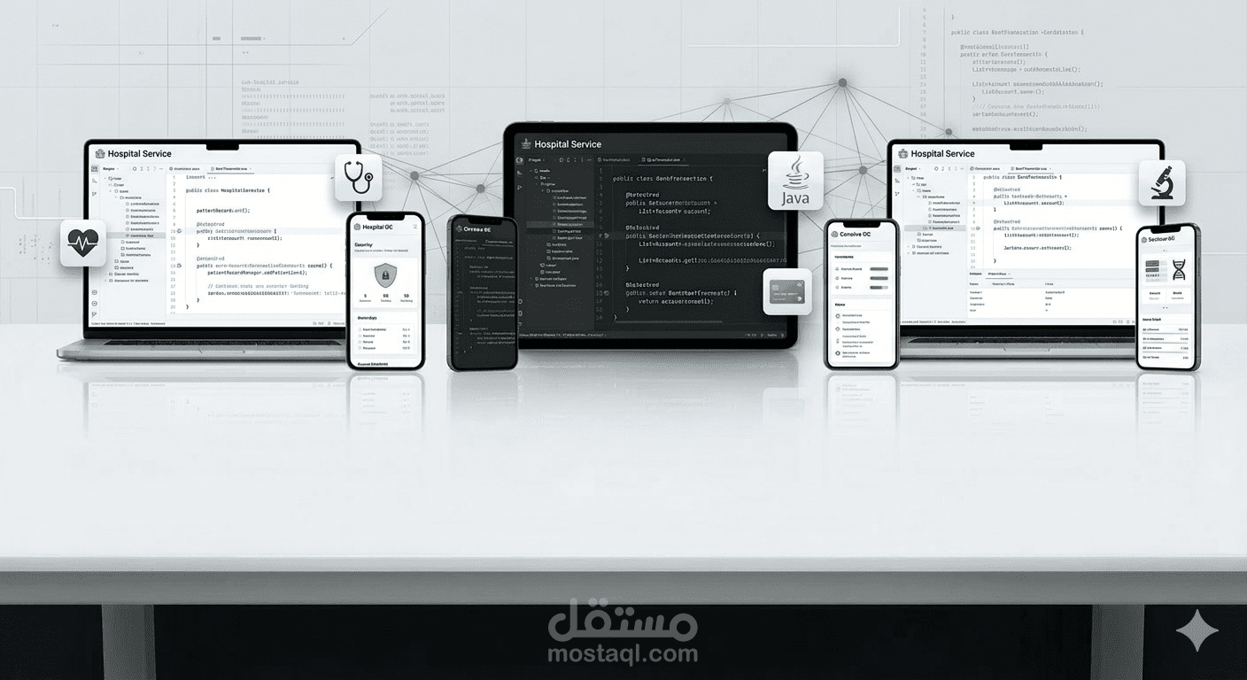 تطوير نظام متكامل لإدارة المستشفيات والمواعيد (Java Application)