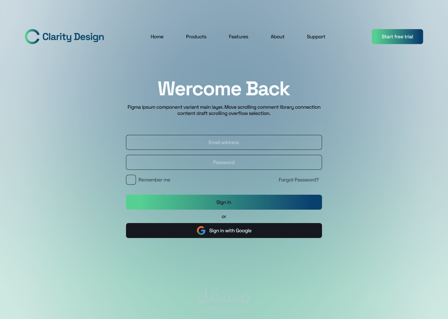 تصميم واجهة منصة تعليمية - Clarity Design