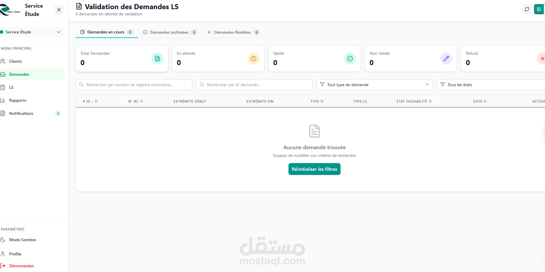 تطوير منصة ويب لإدارة ومتابعة البنية التحتية للألياف البصرية