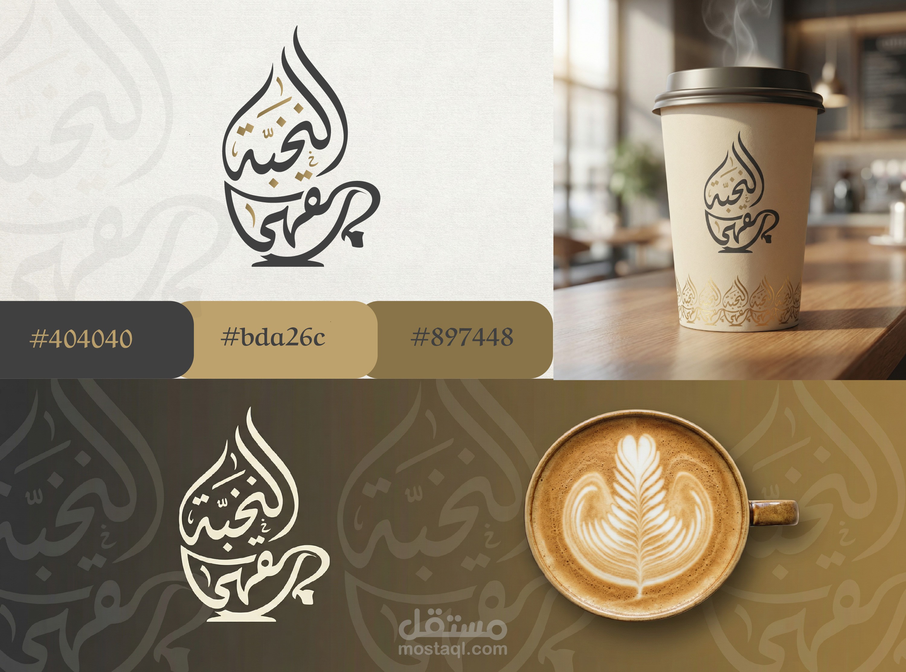 تصميم شعار وهوية بصرية احترافية لمحل كافيه