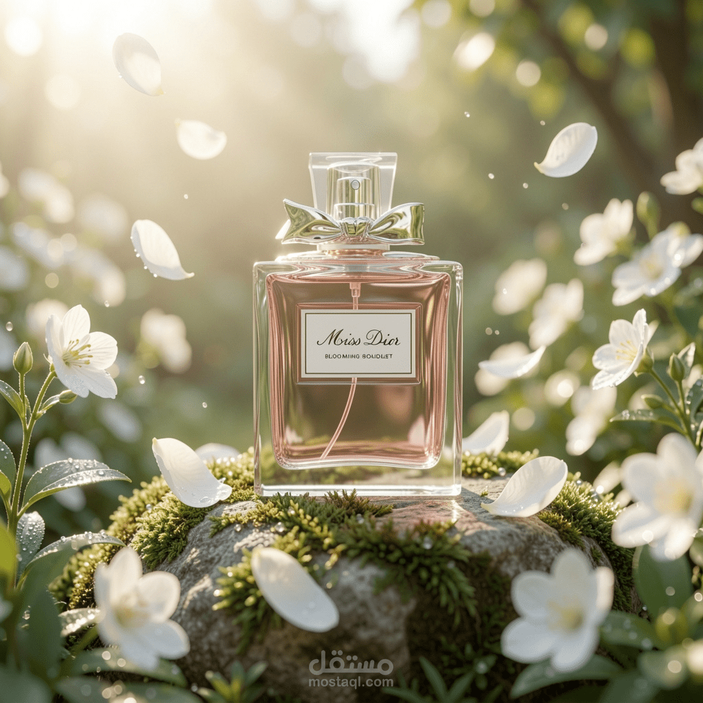 تصميم إعلان  "Miss Dior" بنمط الطبيعة