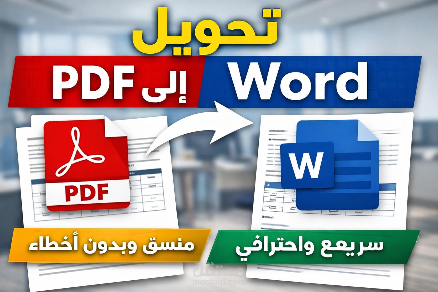 تحويل ملف pdf الى word مع الحفاظ على التنسيق