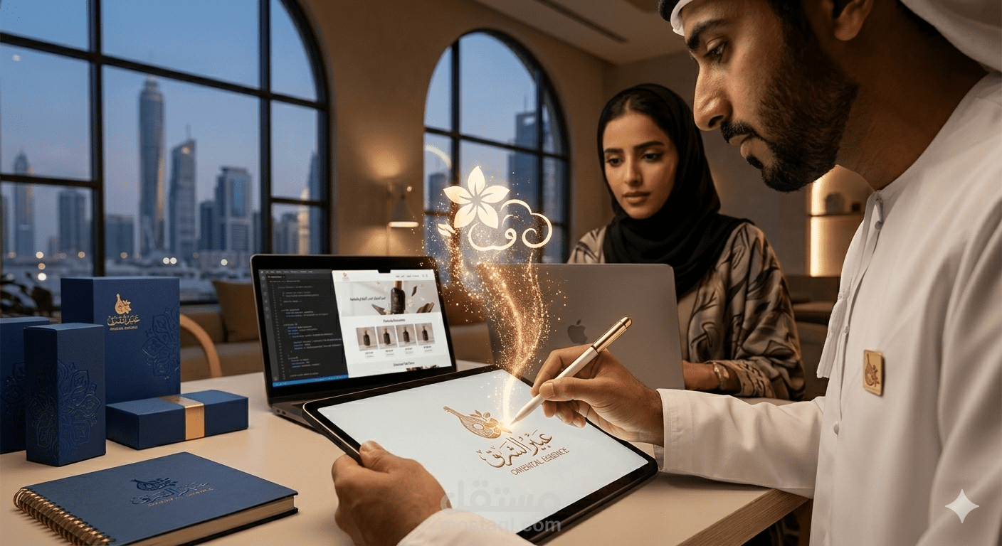 تصميم هوية بصرية لعلامة تجارية