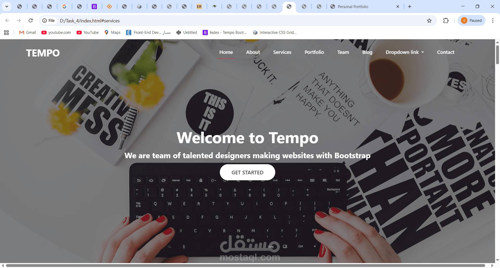 Modern Responsive Landing Page using Bootstrap