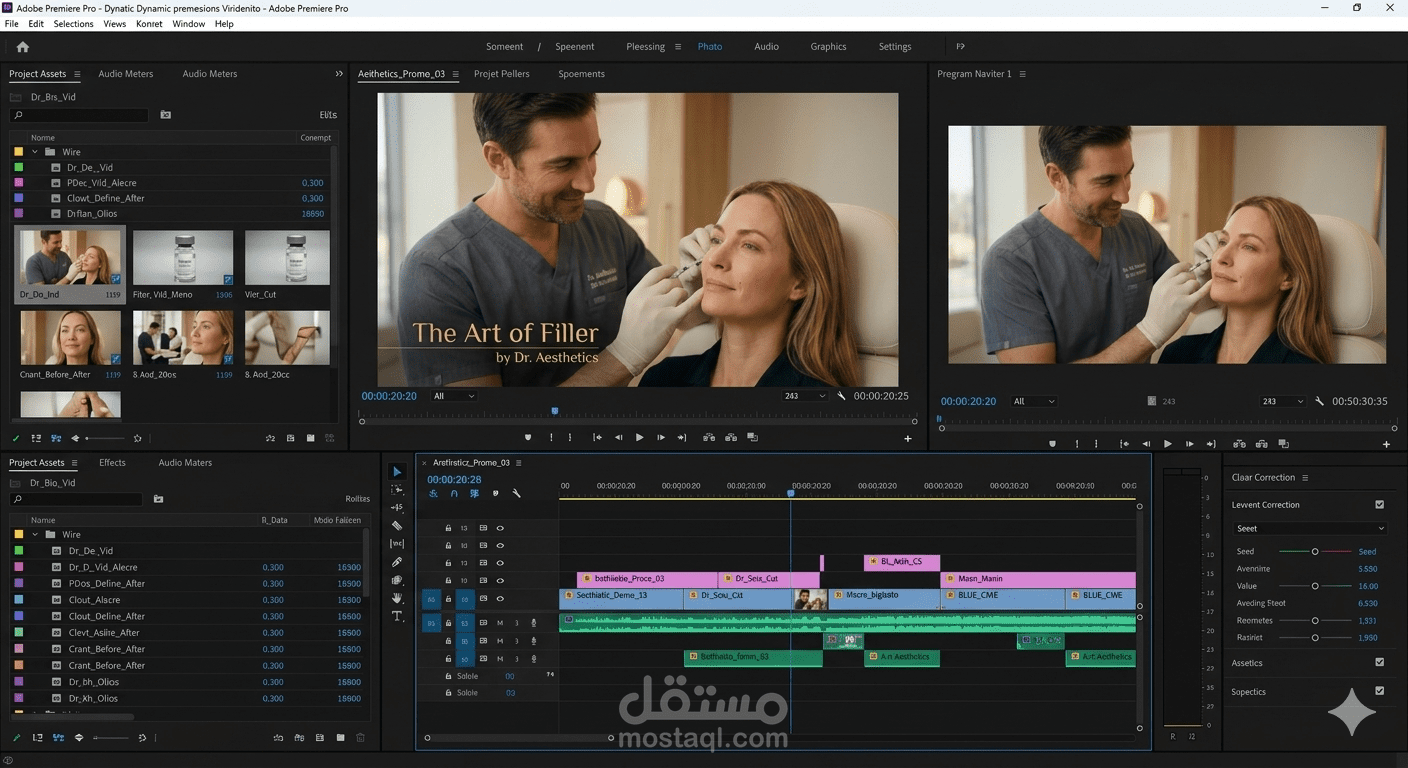 إنتاج وإخراج فيديو إعلاني سينمائي لتعزيز العلامة التجارية الشخصية (Personal Branding) لطبيب تجميل