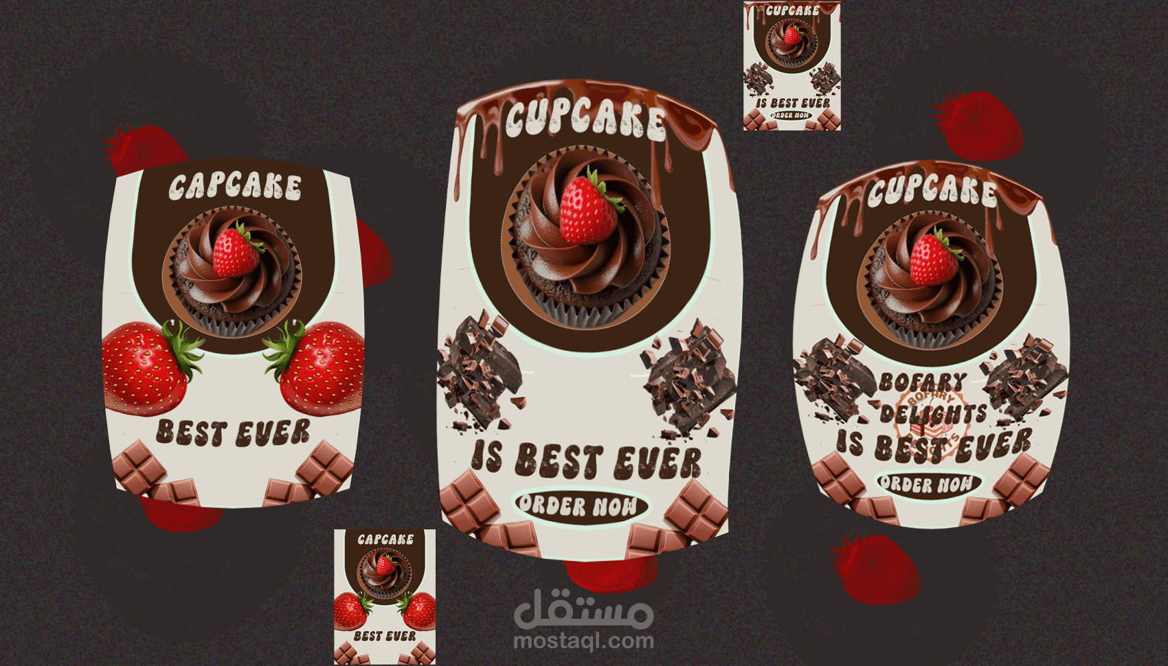 تصميم بانر اعلاني لي كاب كيك