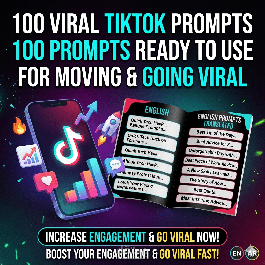 Get 100 ready-made ideas for TikTok videos in English."
