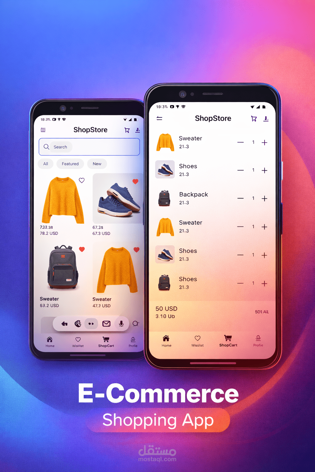 تطبيق تجارة إلكترونية متكامل باستخدام Flutter
