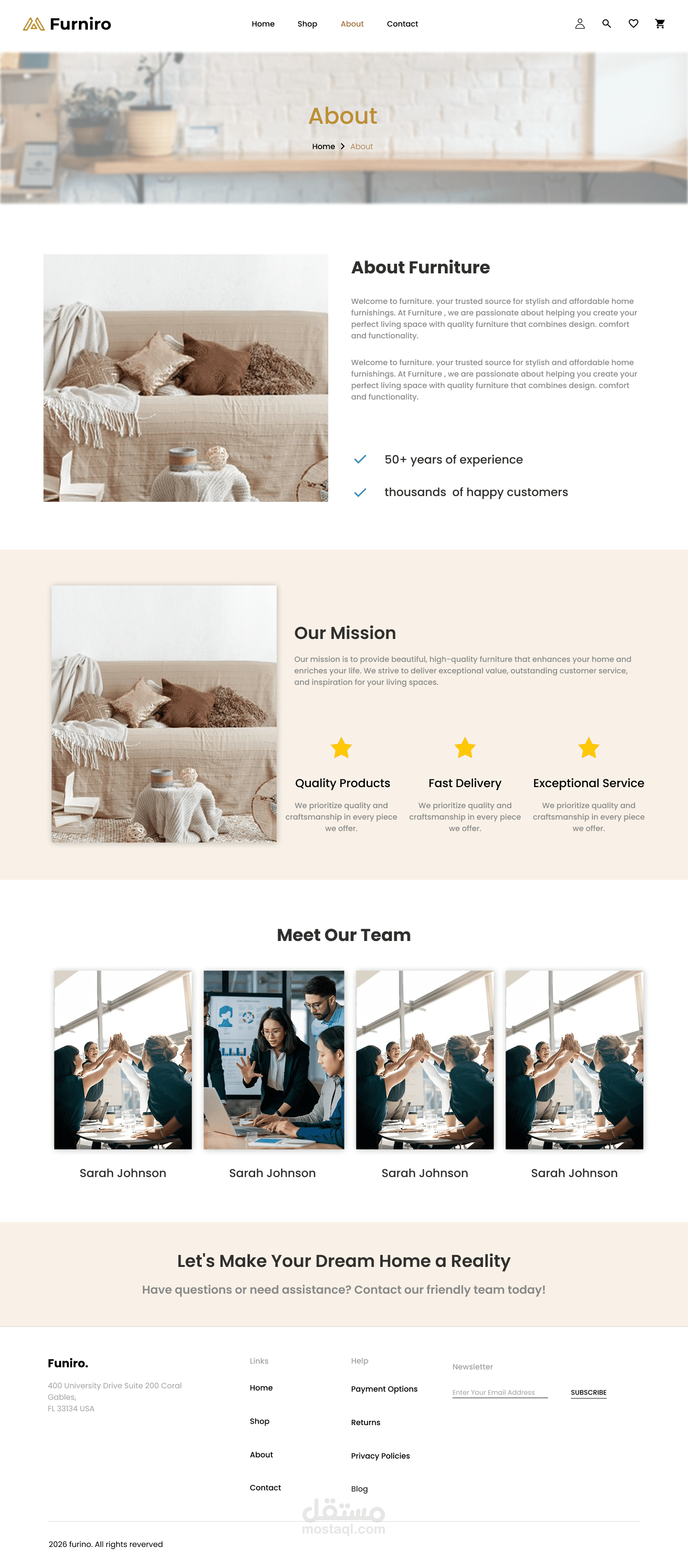 Furniture E-Commerce Website (UI/UX Design)