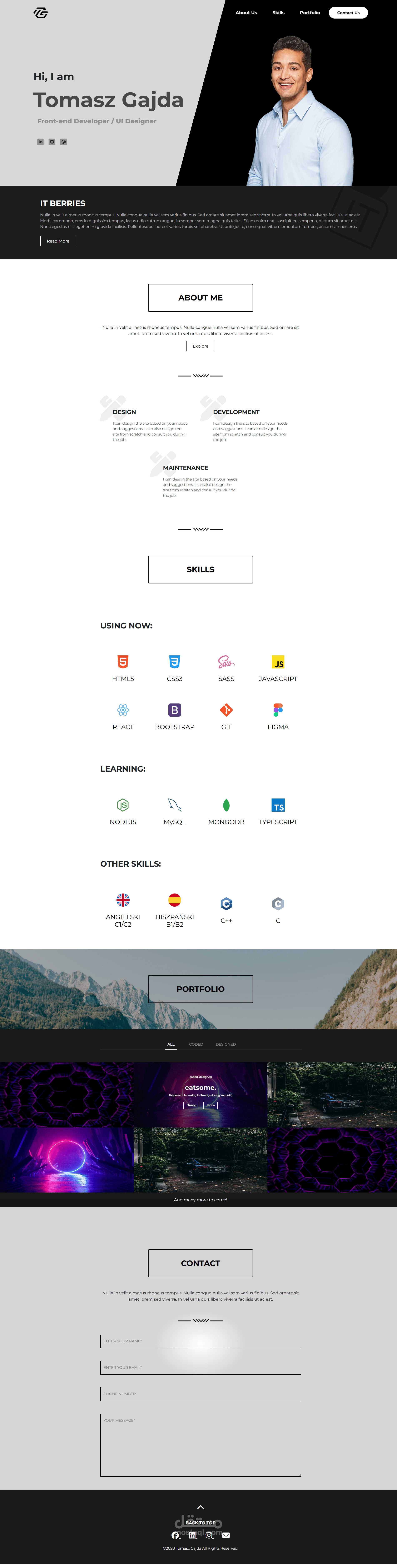 تصميم بورتفوليو