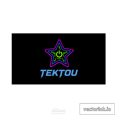 تصميم شعار "TEKTOU" لمتجر ألعاب وهواتف رقمية (Gaming Style)